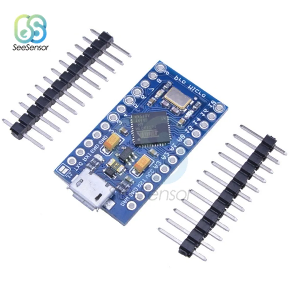 Pro Micro ATMEGA32U4 5 в 3 В плата контроллера модуля материнская 8 МГц 16 с Загрузчиком Mini USB