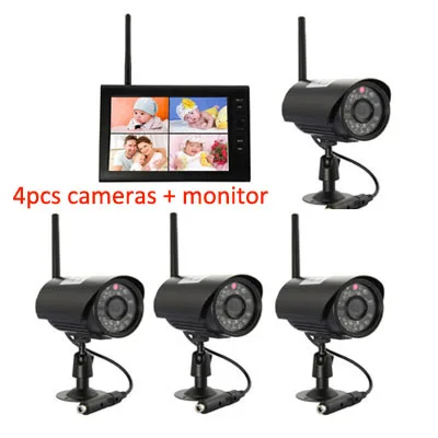 Dropshopping 7,0 дюймов цветной lcd 2,4G беспроводной цифровой видео радионяня радио няня с Eletronic Детские камеры - Цвет: Зеленый