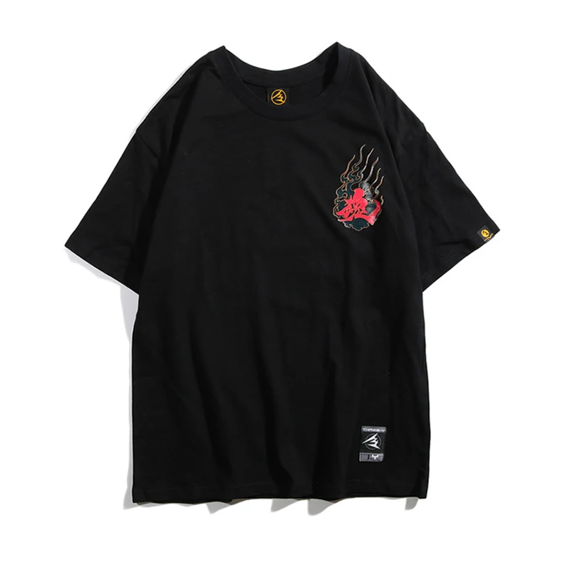 

Harajuku Streetwear Tshirt Cotton Short Sleeve Summer Tops Tee HipHop Back Printed 2019 Hip Hop T Shirt Men Snake Ghost T-shirt