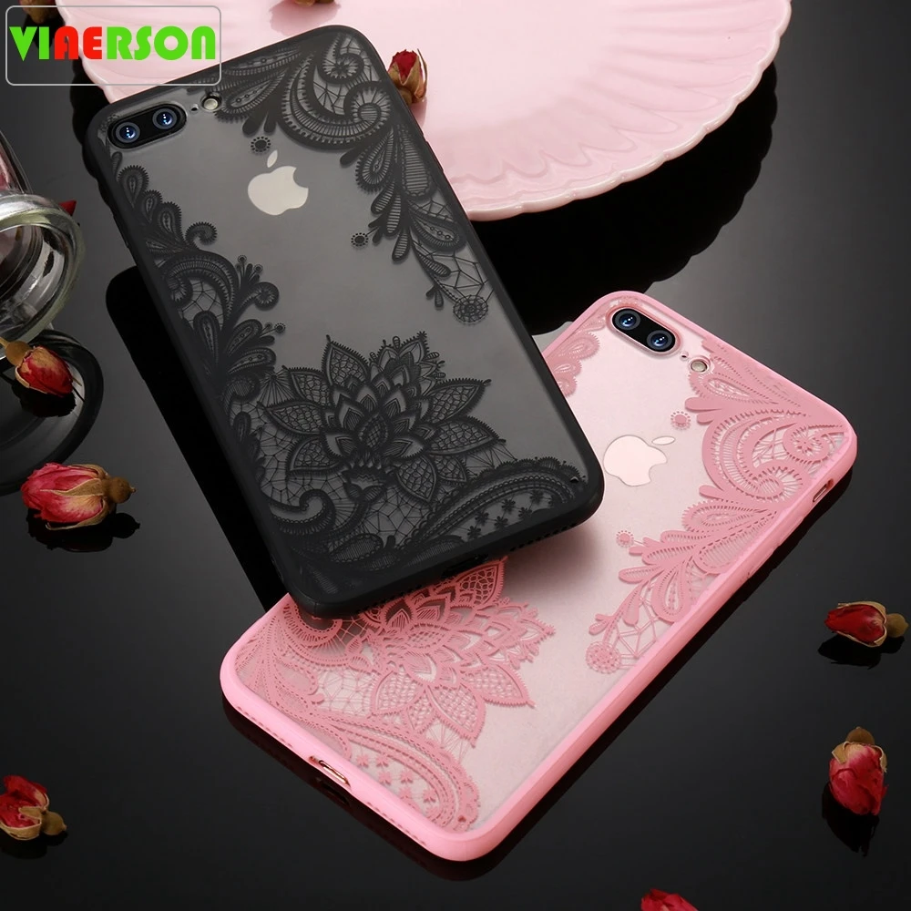Чехол для телефона iPhone 5s 5 SE 6s 6 7 8 Plus Роскошные кружевные цветочные ТПУ чехлы X Xr Xs