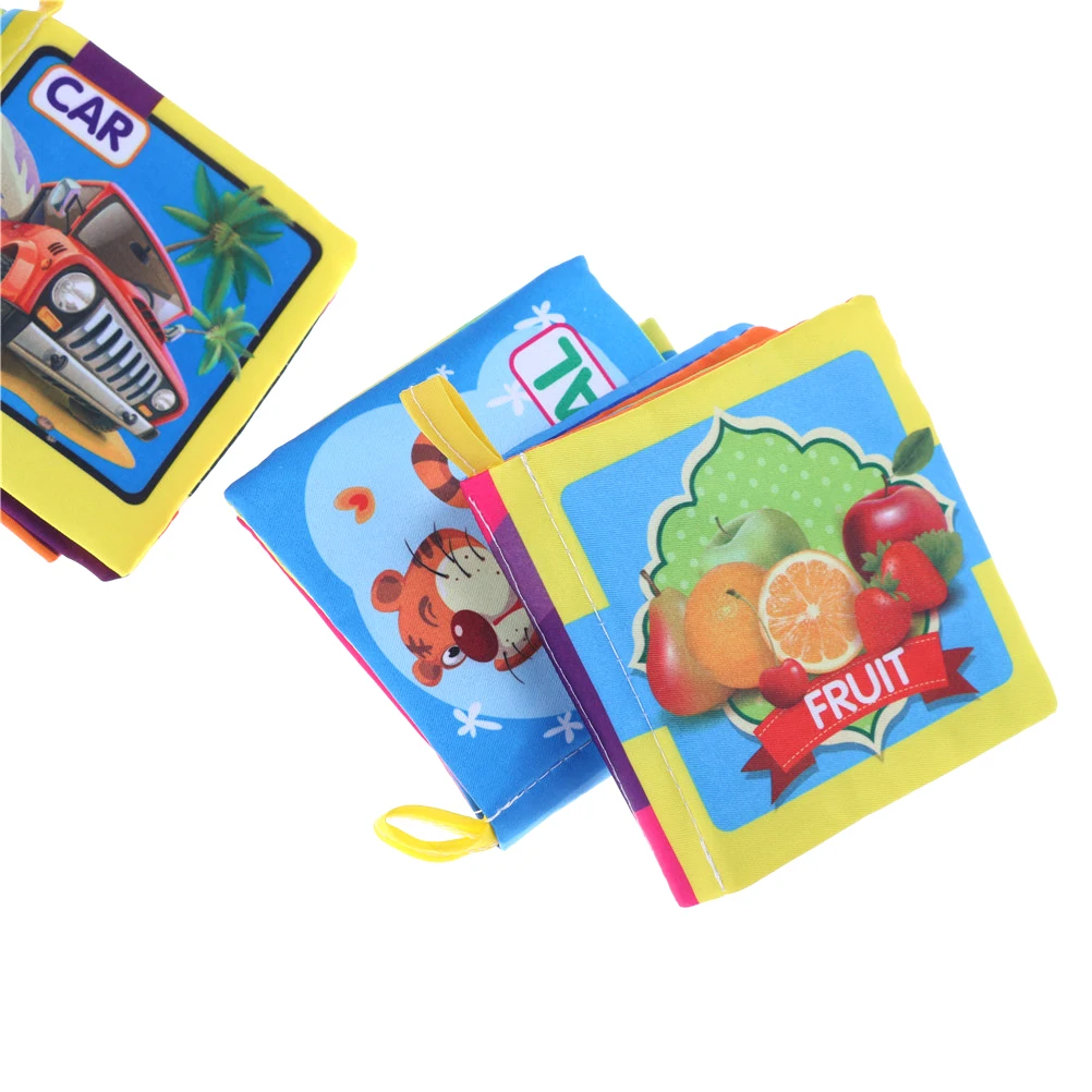 Soft Rattles 0-12 Months Intelligence Development Cloth Book Unfolding Activity Books Cute Animals Kids Toys
