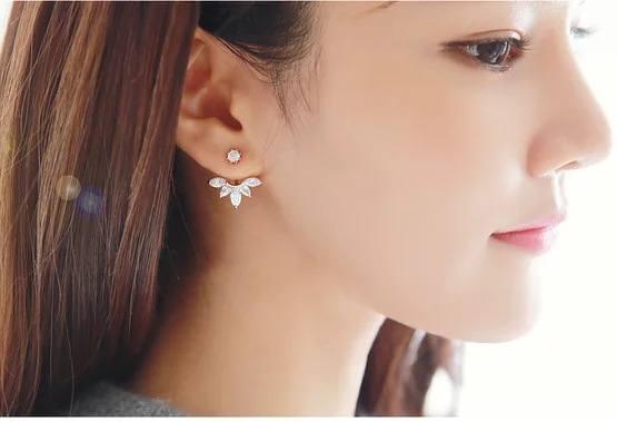 Женские серьги гвоздики с золотым и серебряным покрытием|boucles d'oreille women|boucle