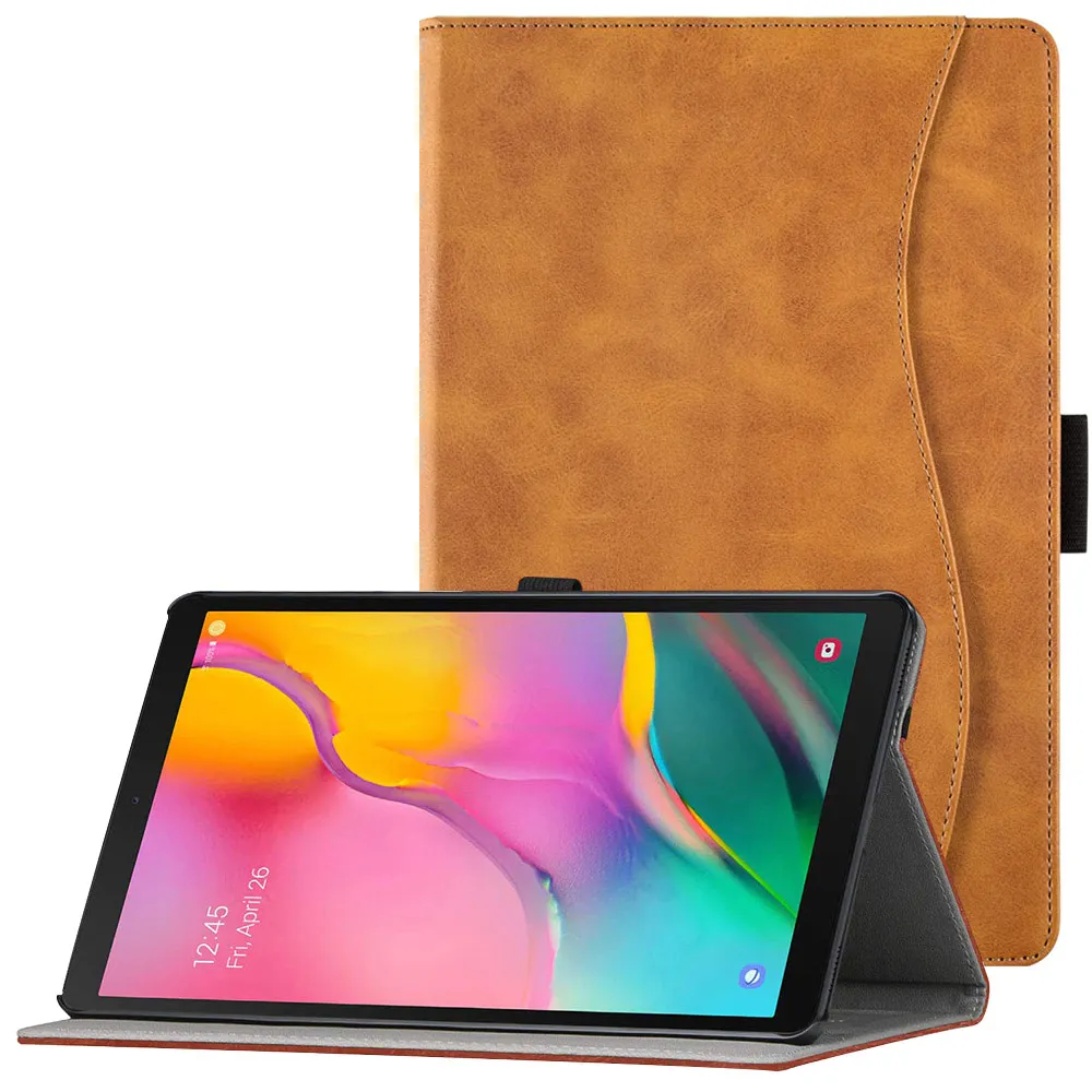 Чехол для samsung Galaxy Tab A 10," Tablet Release, модель SM-T510/T515 Premium из искусственной кожи с подставкой и ремешком на руку