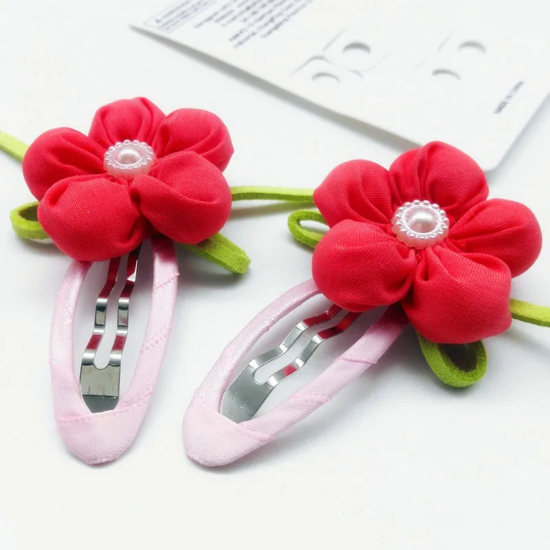 2 шт. заколки для волос с цветами и жемчужинами девочек аксессуары детей