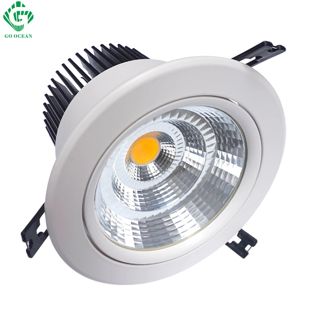 Светодиодные светильники Downlight 7W 10W 12W 15W 20W 30W 40W 50W Round Встраиваемые потолочные светильники с регулируемым потолочным светильником для кухни Освещение для кухни
