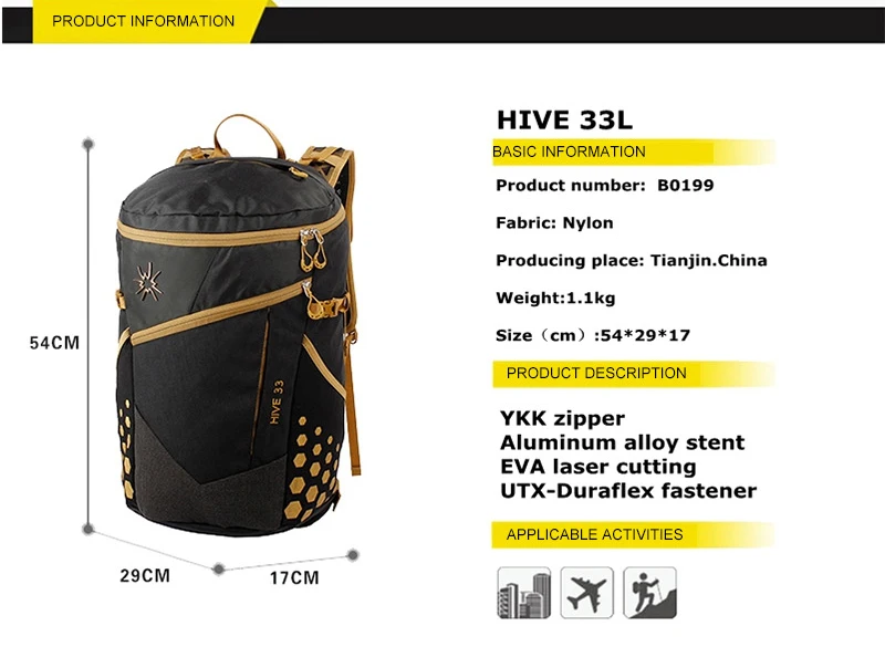 Samstrong Hive 33L походный рюкзак для мужчин/женщин, рюкзак для альпинизма, спортивный рюкзак для путешествий, Горные Сумки, походные треккинговые сумки