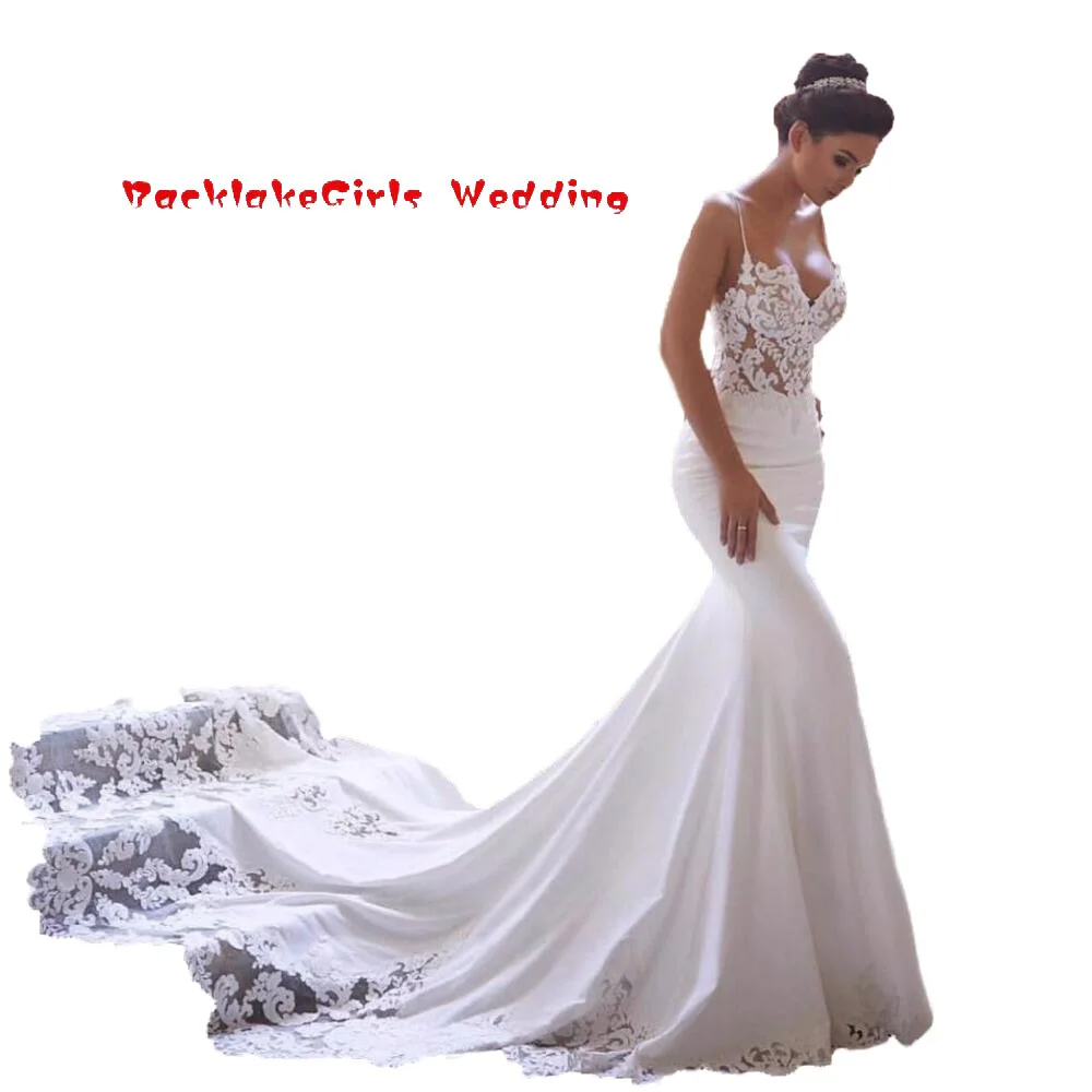 2018 горячая распродажа дешевые свадебные платья русалки обычные элегантные