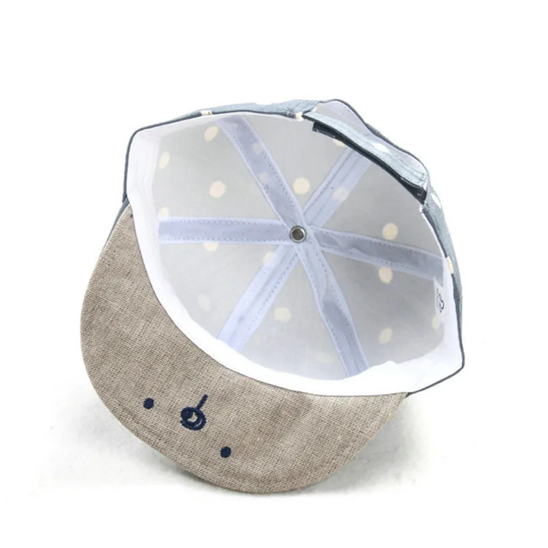 

Hot baby girls boys sun spot cap Cartoon lovely rabbit ear baby hat cotton soft Solid color Spring summer fall mz26