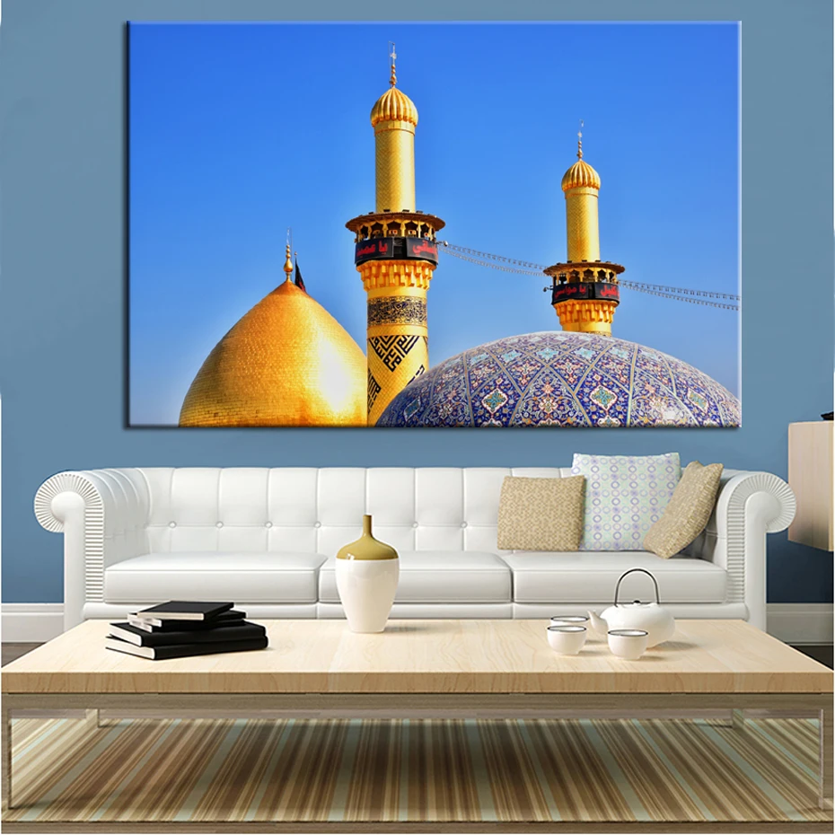 Современная мусульманская стена Рамадан Мекка Священная земля художественные