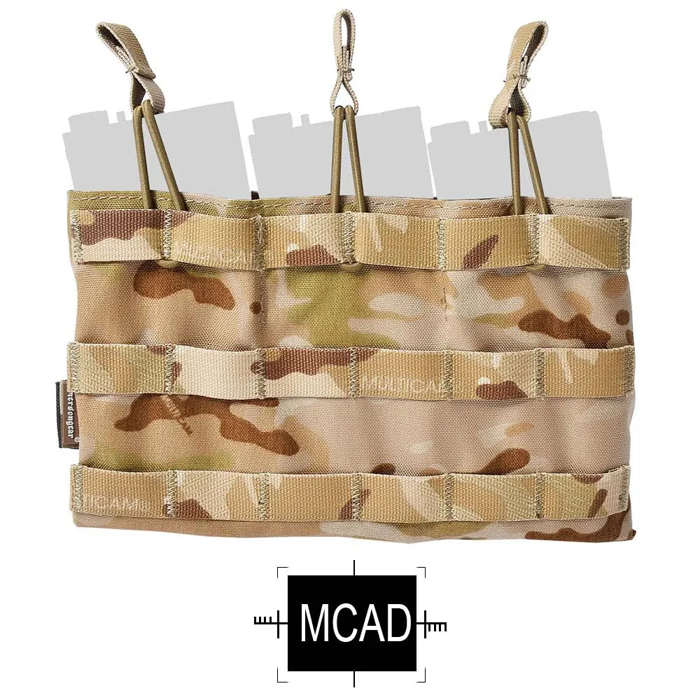 MCAD EMERSON gear 5,56 тройной Открытый Топ маг Чехол тактическая Боевая передача Molle подсумок маг держатель Мультикам Койот коричневый EM6356 - Цвет: MCAD
