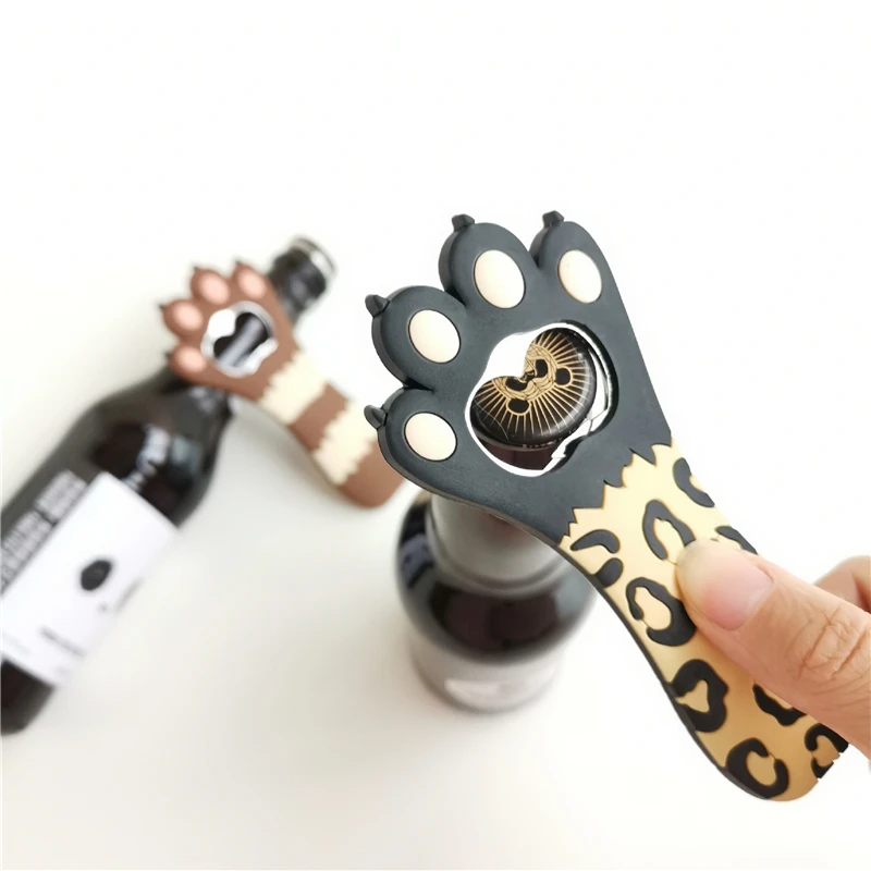 Magnet Cat Paw Claw Shaped Bottle Opener Cute Bar Tools Glass Beer Bottle Opener Corkscrew Kitchen Bar Tools Fridge Magnet