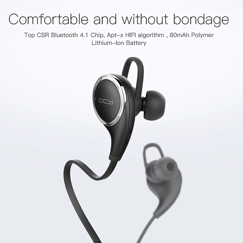 QCY QY8 Беспроводные спортивные наушники вкладыши bluetooth с защитой от пота APTX