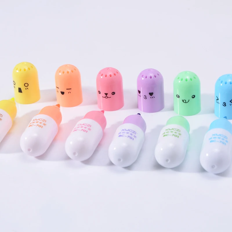 6 шт./партия, Kawaii художественные маркеры, милые капсулы, витаминные таблетки, маркер, ручка, цветной рисунок, живопись, маркер, ручка, канцелярские принадлежности, подарок