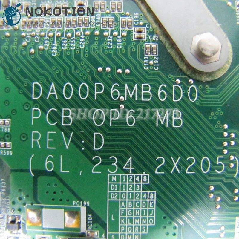NOKOTION DA00P6MB6D0 517837-001 материнская плата для ноутбука hp Compaq CQ61 G61 основная плата DDR2 G103M видеокарта Бесплатный процессор