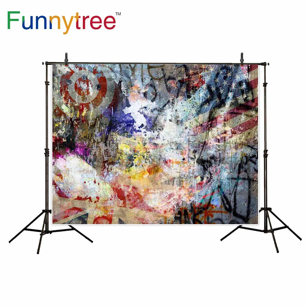 

Фон Funnytree для фотостудии американский День Независимости Граффити стена абстрактный винтажный фон