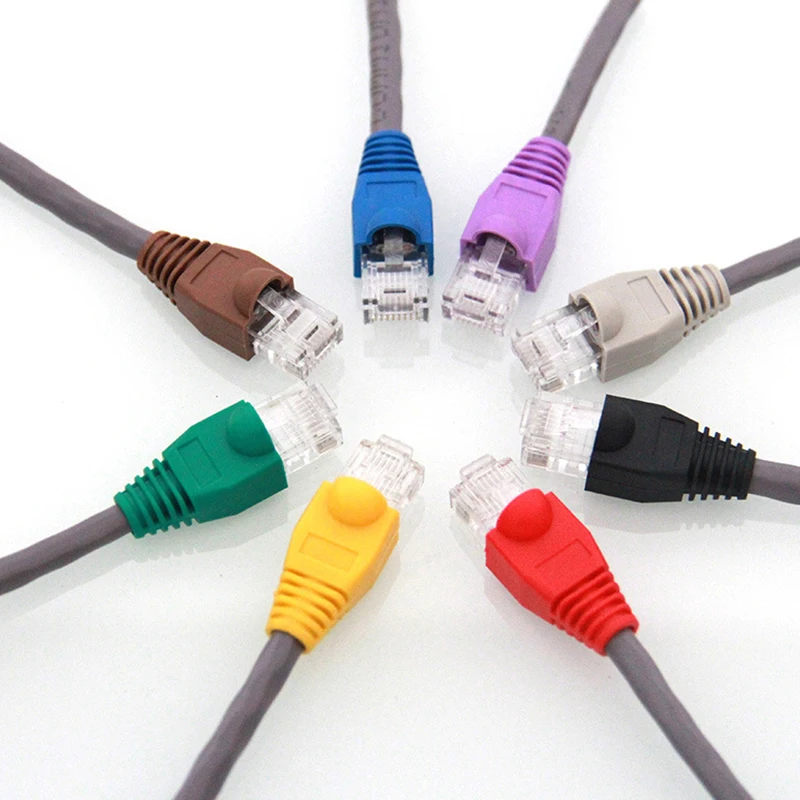 100 шт. RJ-45 колпачок адаптера для 0 6 мм RJ45 Cat5 CAT6 Ethernet сетевой кабель Крышка крышки