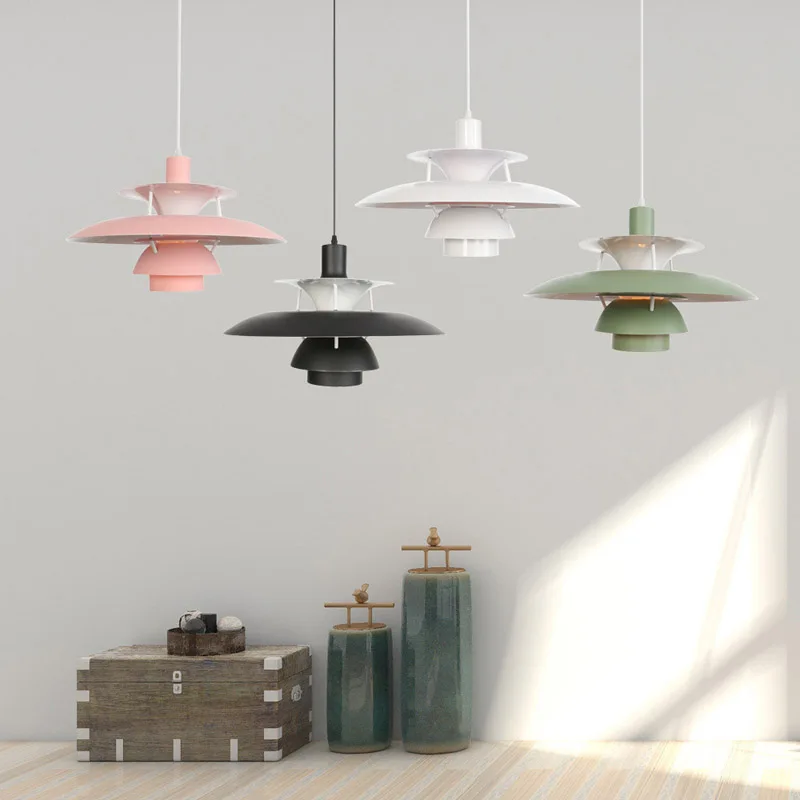 

Nordic art decor Pendant Light E27 Led Colorful Umbrella Suspend Lamp parlor bedroom living room Indoor Lighting Fixtures