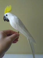 new simulation cockatoo toy plasticfur white parrot model gift about 30cm