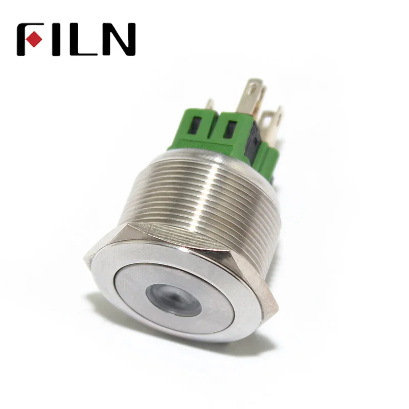 FILN 25 мм точка led красный цвет желтый синий размеры 34 43 12 В 24 220 Нержавеющая сталь