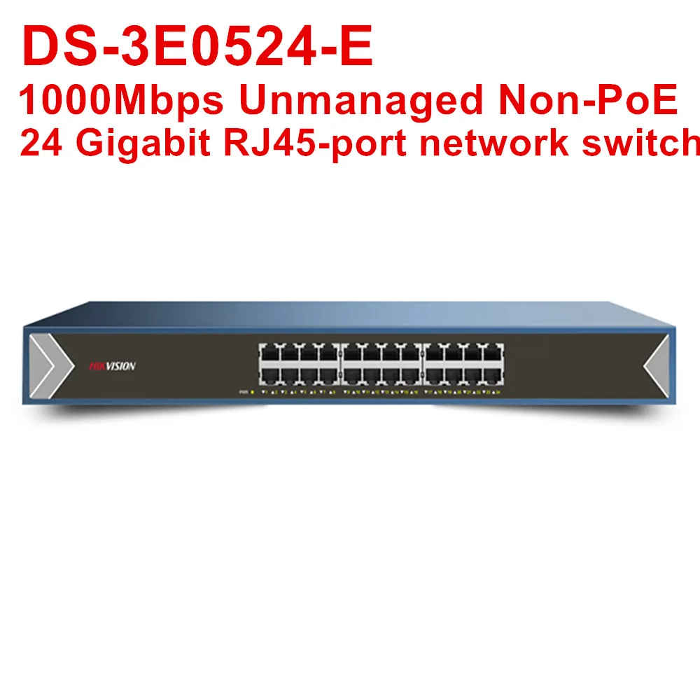 Hikvision DS 3E0524 E неуправляемый сетевой гигабитный коммутатор без POE с 24 портами RJ45 1000