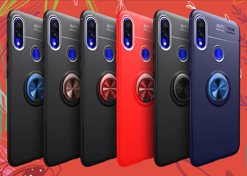 360 Ring Case Cover For huawei honor 8A 8C 8X Y9 2019 holder Rotating magnet Matte Soft Silicone TPU coque |