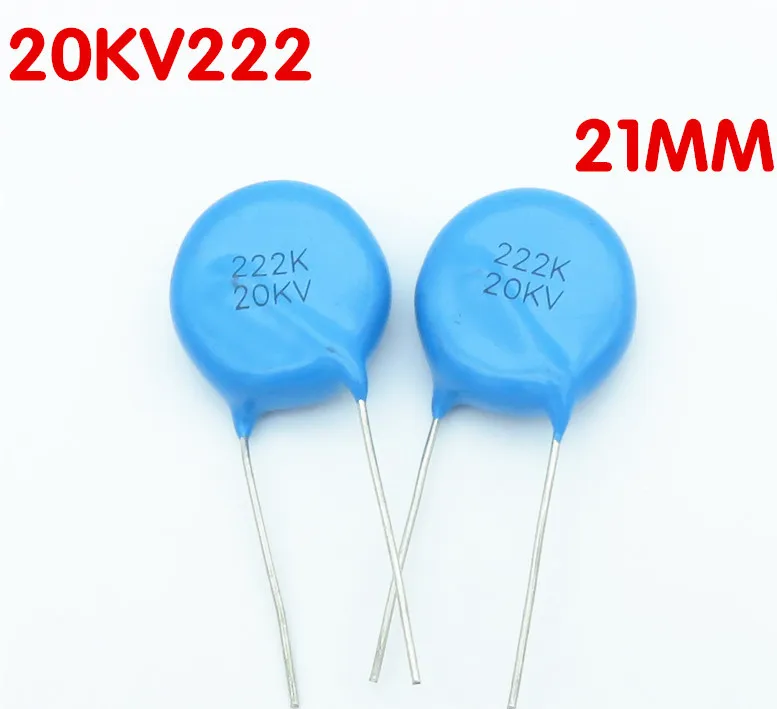 222K 20KV 20KV222 2200PF 2.2nF 0,0022 мкФ высокочастотный конденсатор зажигания инверторного сварочного аппарата - Цвет: 10PCS