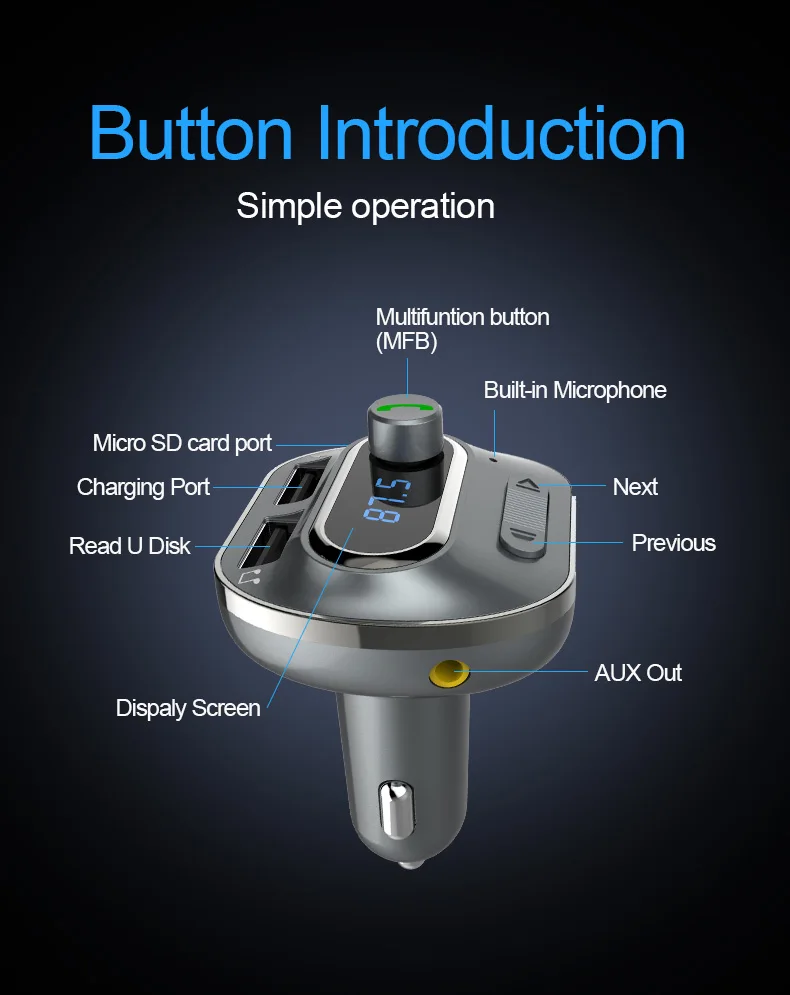 CDEN автомобильный Bluetooth fm-передатчик Автомобильный MP3-плеер USB Автомобильное зарядное устройство aux аудио TF карта U диск музыка hands-free автомобильный комплект