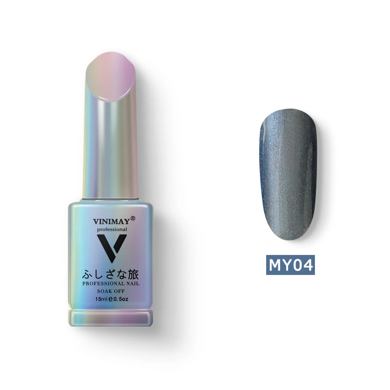 MY04 VINIMAY Гель-лак для ногтей "кошачий глаз" vernis полуперманентный УФ-гель для ногтей лак-праймер впитывающийся Гель-лак для ногтей Полировочный Гель для маникюра - Цвет: MY04