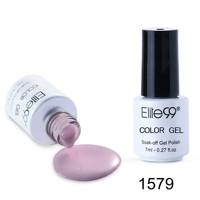 G1579 Light Pink Elite99 7 мл УФ чистый цвет серия Гель-лак для Ногтей Стойкий Гель-лак для ногтей Vernis полуперманентный гель-праймер для ногтей Лаки - Цвет: G1579 Light Pink