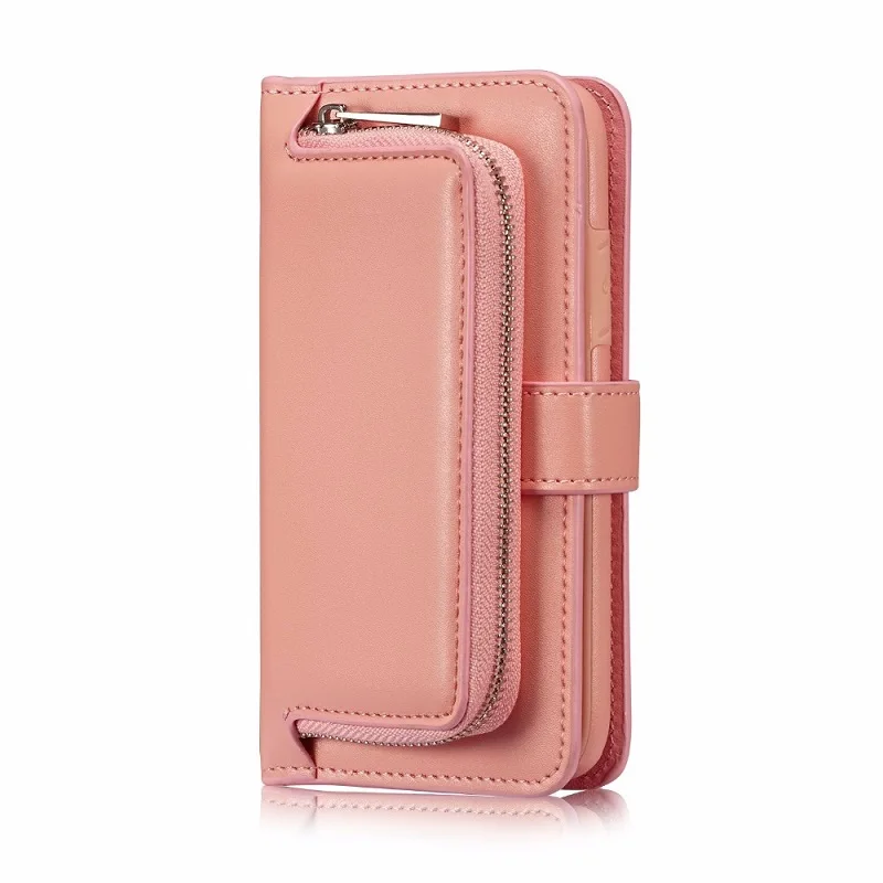 Для iphone 6 6S 7 8 Plus 11 Pro Max magnetic 2 в 1 Многофункциональный слот для карт сумка на молнии для iphone XR XS Max X флип чехол-кошелек