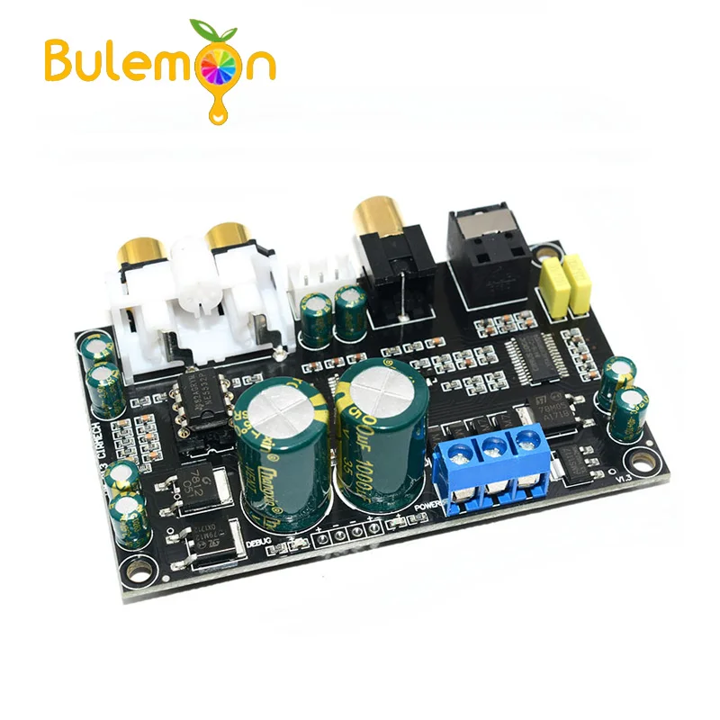 Оптический коаксиальный аудио декодер CS8416 CS4398 чип 24BIT192KHz SPDIF волоконный ЦАП
