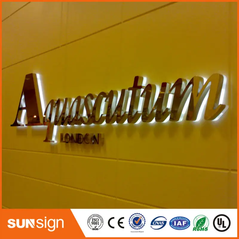 Водонепроницаемые наружные большие светодиодные буквы с обратной подсветкой
