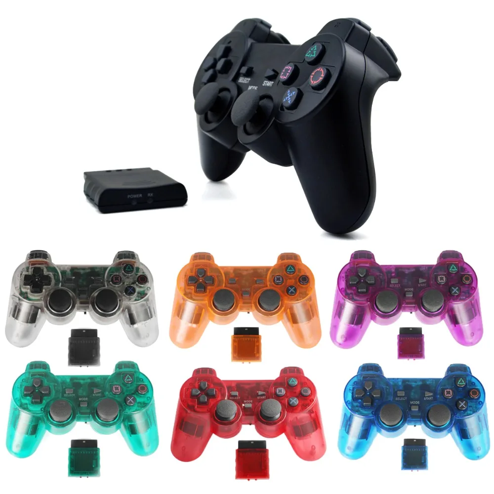 Беспроводной геймпад для Sony PS2 контроллер Playstation 2 джойстик с двойной вибрацией