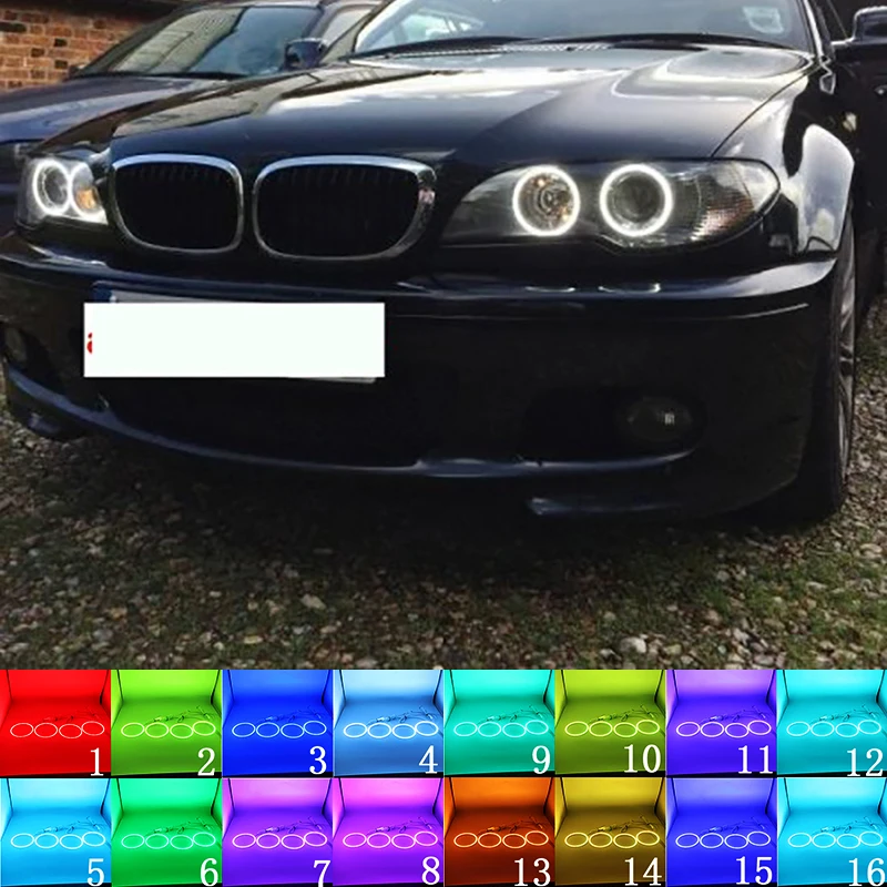 Аксессуары для фар головного света BMW E46 2004 2006 разноцветные RGB светодиодные