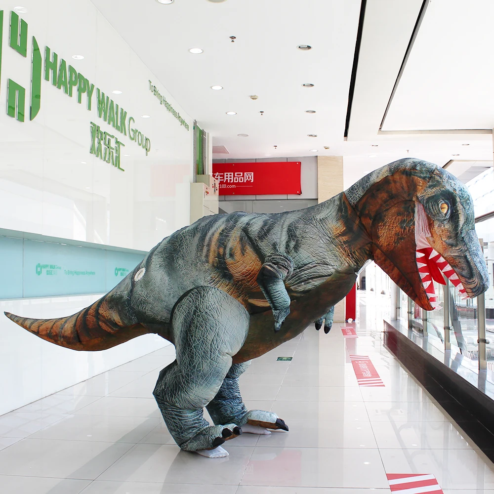Надувной костюм динозавра T REX Рождественский карнавальный животного для