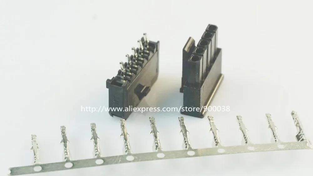 

1000 sets Micro-Fit connector 3.0mm 1x5 Pin 5 P Wafer straight TH Plus Receptacle Housing and terminal wire to board connnector