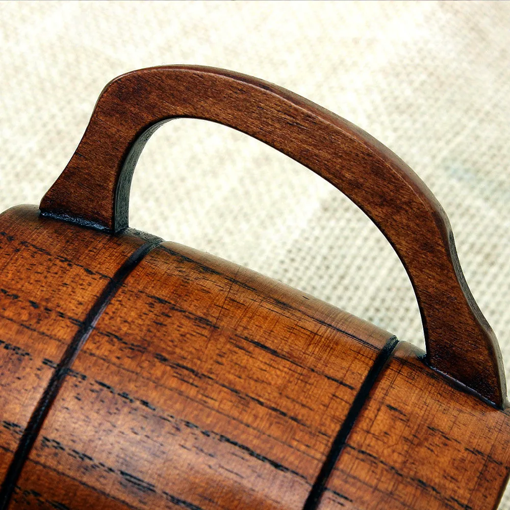 Пивная кружка из массива дерева с ручкой и коричневым деревянная чашка для воды