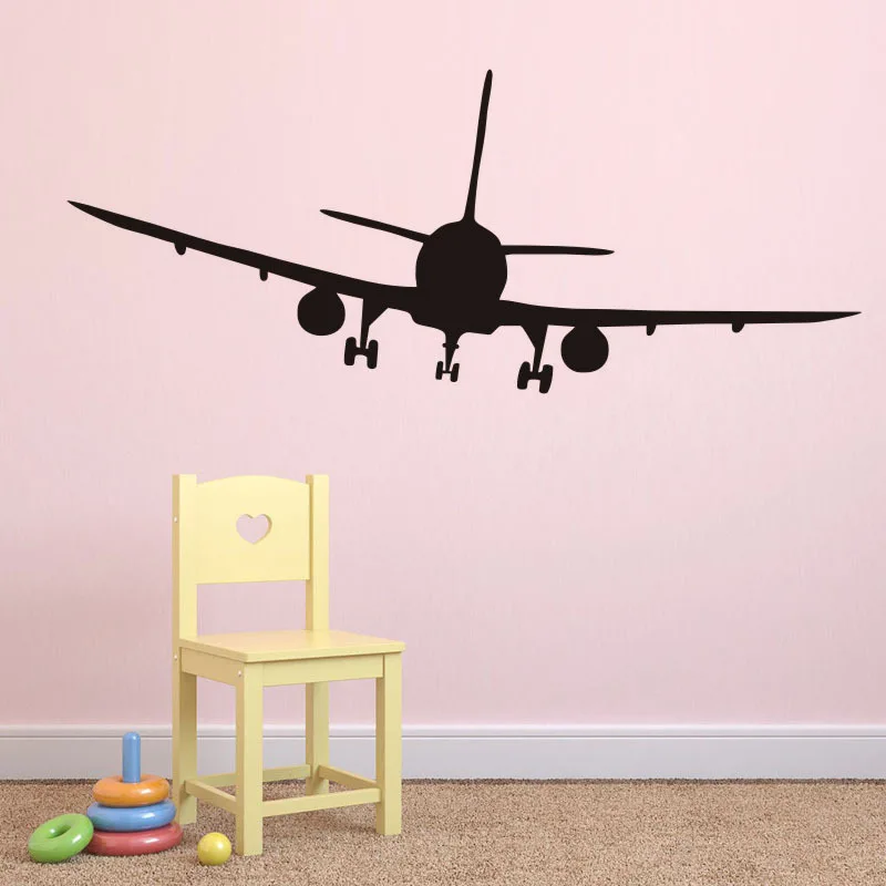 Aircraft Silhouette Stickers Airplane Vinyl Wall Sticker Cartoon Plane Decal for Kids Rooms Nusery Home Decor | Дом и сад