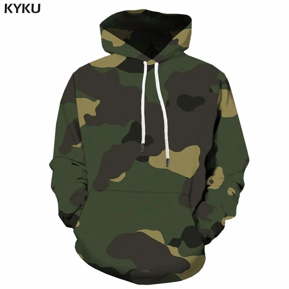3d hoodies 16 KYKU Камуфляжный худи мужской уличная одежда серый камуфляж 3d толстовки аниме принт толстовка с капюшоном Военный Винтаж мужская одежда пуловер - Цвет: 3d hoodies 16