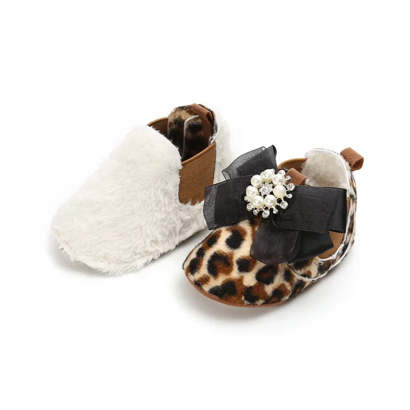

Winter PU Bow Flower Baby Girls Boots Casual Shoes Newborn Cute Non-slipwinter Warm Baby Boots