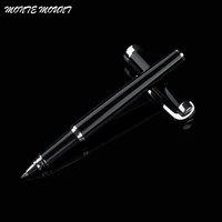 high quality good writing pure white and black monte mount roller ball pen office and school supplies stationery