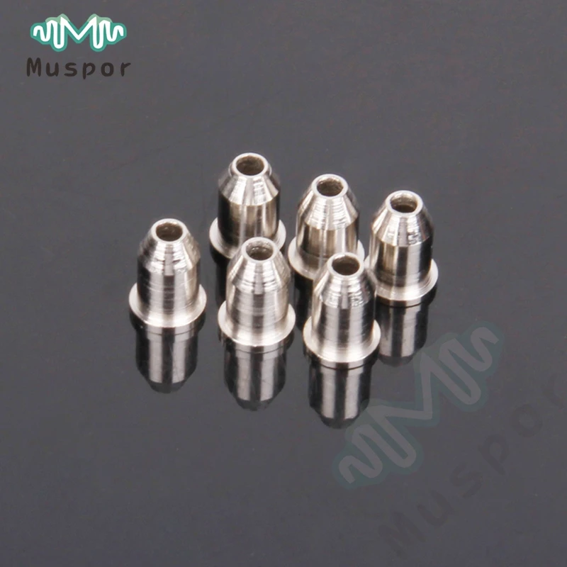 6 шт. хромированная для электрогитары струнные наконечники через корпус