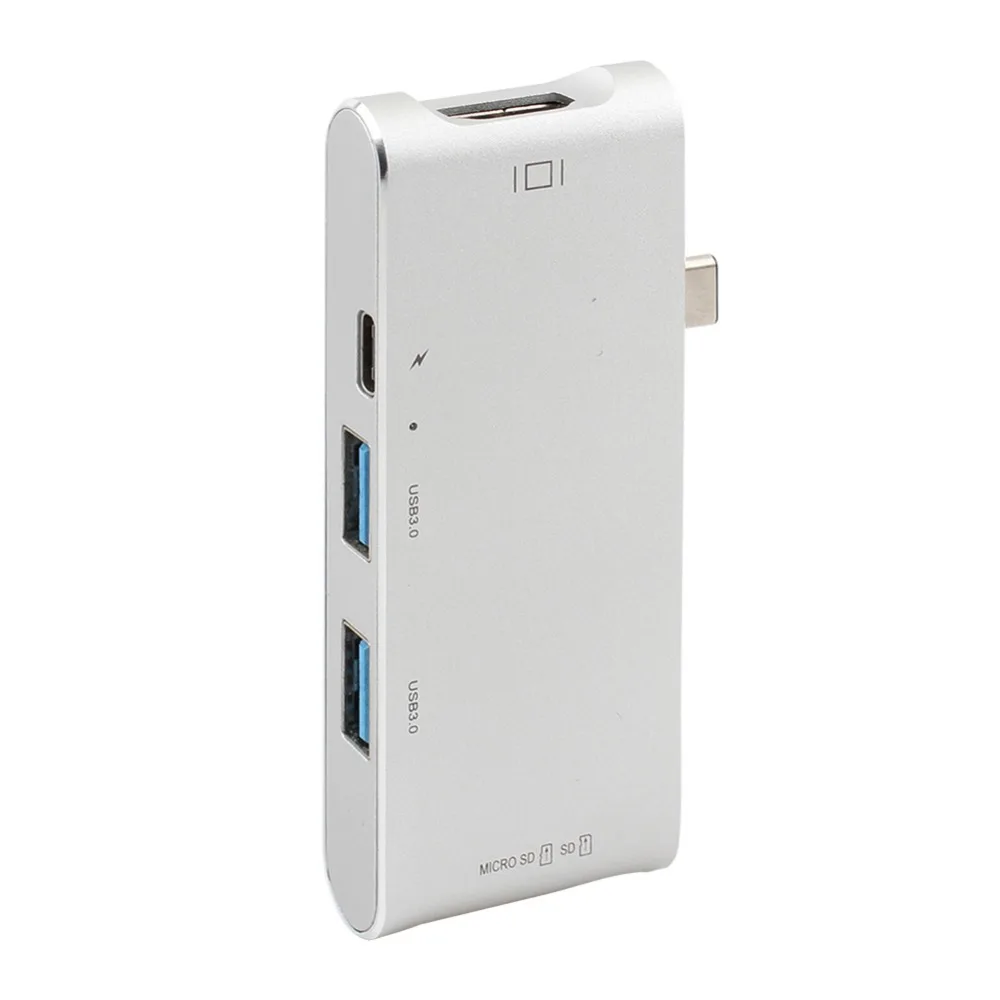 6 в 1 концентратор USB Type C к HDMI адаптер док станция ключ 3 0 с SD слотом для MacBook Pro