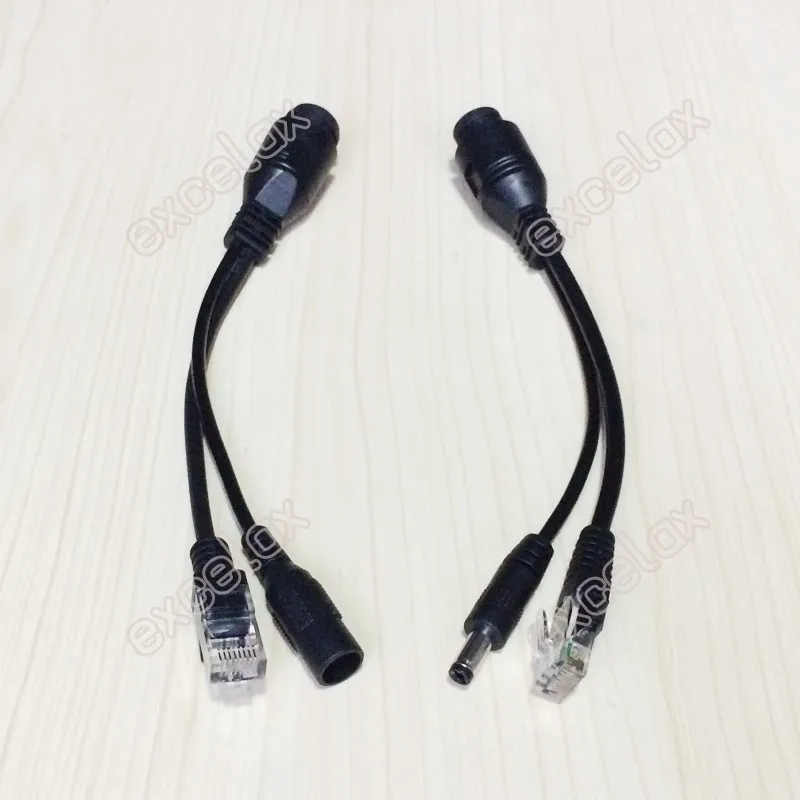 RJ45 PoE инжектор и сплиттер сепаратор соединительный кабель питание через Ethernet Открытый водонепроницаемый для сети IP камера