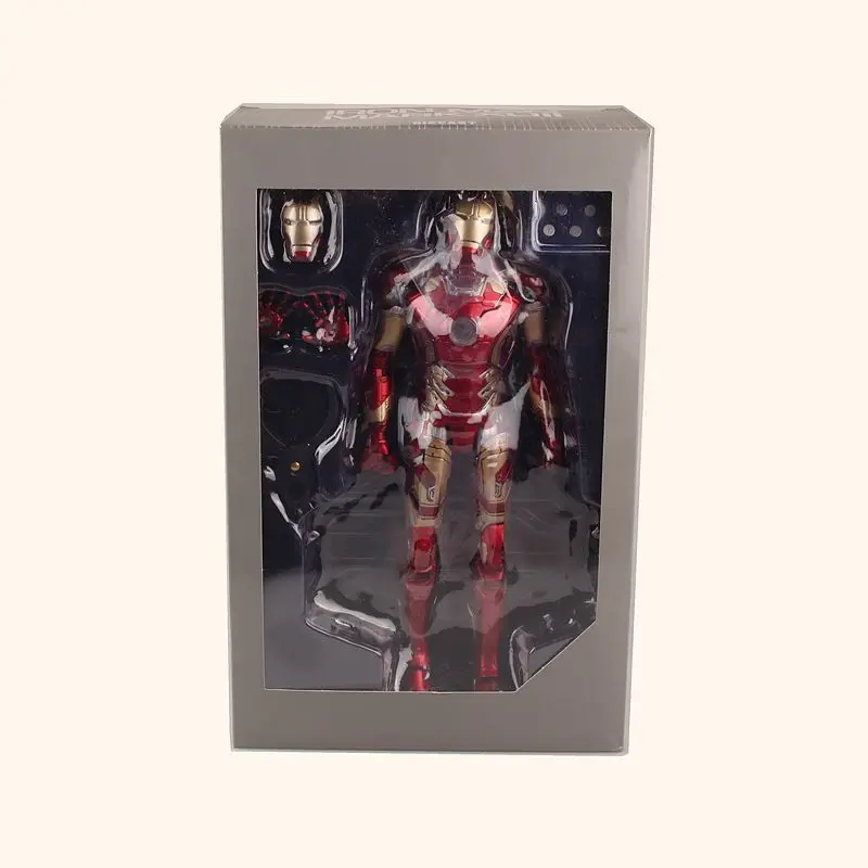 red with box HC HotToys Мстители Железный человек Марк XLII Gloden ПВХ Фигурки игрушки - Цвет: red with box