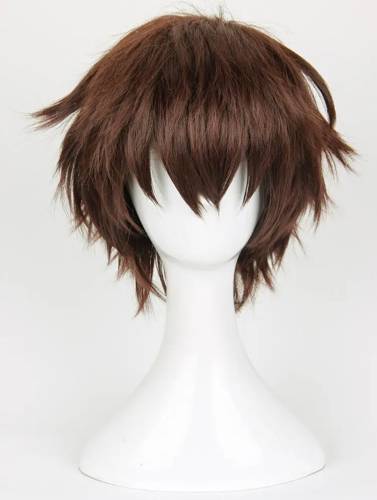 

Anime Seraph of the end Yoichi Saotome Wig Styled Short Brown Synthetic Hair Cosplay Wig + Wig Cap
