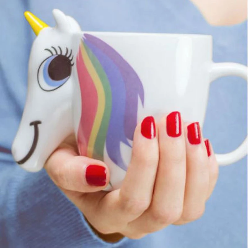 Новая керамическая кружка с 3D единорогом меняющая цвет оригинальная