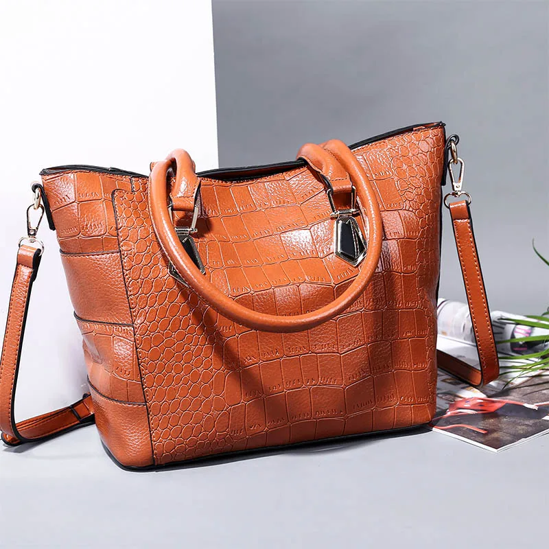 Aiuwo Fahison Alligator Tote женские сумки высокого качества из искусственной кожи через