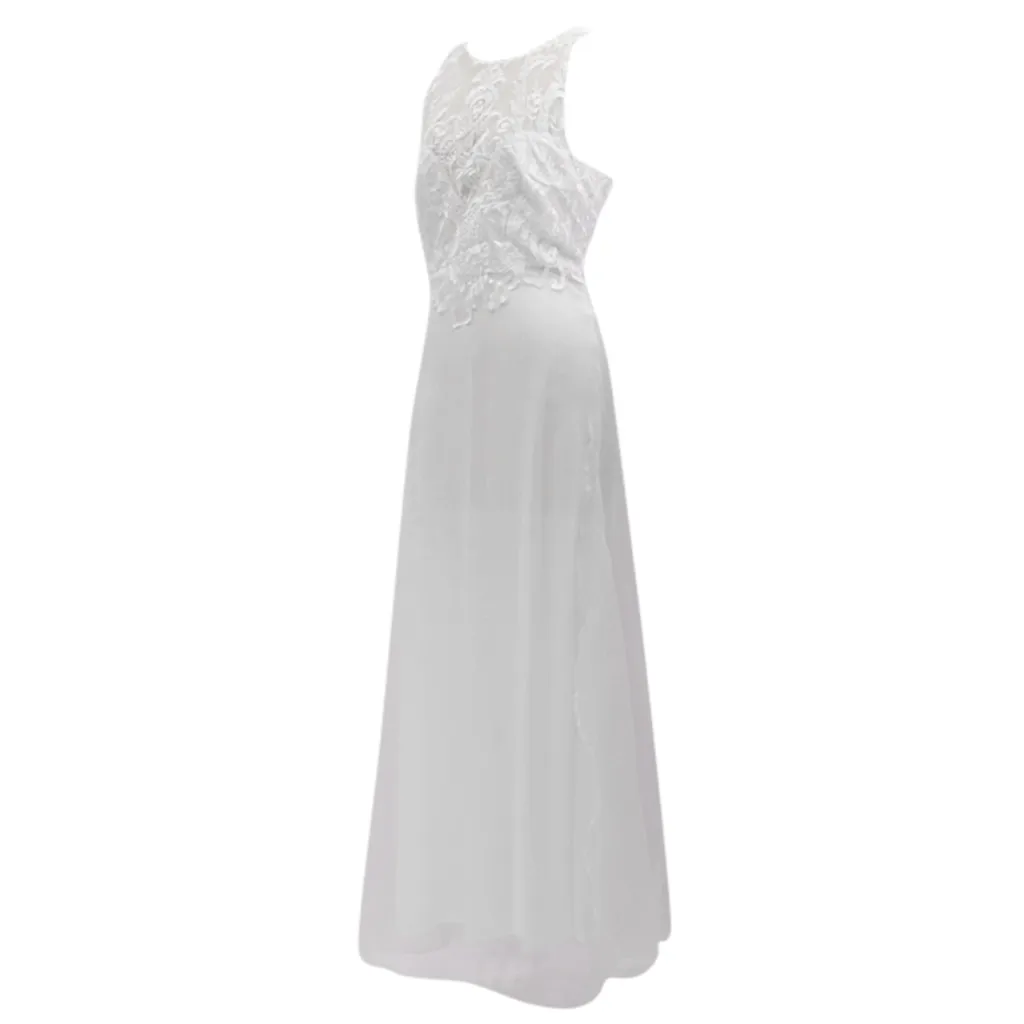 JAYCOSIN Womens Summer Dress Summer White Lace Long Party Dresses Sexy Club Casual Beach Sun Dress vestidos dropshipping