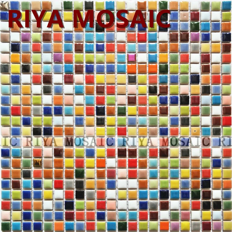 Бесплатная доставка RIYA керамическая мозаичная плитка конфетного цвета для